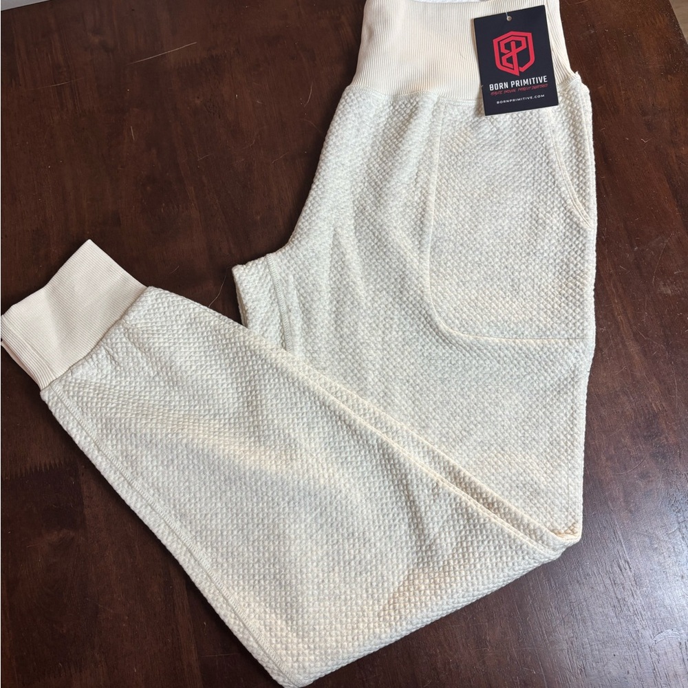 Born Primitive Oatmeal Textured Joggers